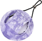 Round Brim Princess Hat Visor Hat Pet Dog Mesh Porous Sun Hat with Ear Holes for Small, Extra Small Dog Teddy, Pug, Chihuahua, Shih Tzu, Yorkshire Terriers, Papillon T-Purple M