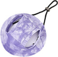 Round Brim Princess Hat Visor Hat Pet Dog Mesh Porous Sun Hat with Ear Holes for Small, Extra Small Dog Teddy, Pug, Chihuahua, Shih Tzu, Yorkshire Terriers, Papillon T-Purple L