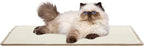 SAFAVIEH Cat Scratch Mat Pad Collection, 12" x 16", Ivory, Sisal & Jute Boucle Weave, Velcro & Slip Resistant Backing
