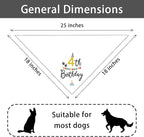 Dog Birthday Bandana Happy 4th Birthday Dog Bandana Party Supplies Pet Lover Gifts Happy Birthday Dog Triangle Scarf for Puppy Pet Scarf Accessories