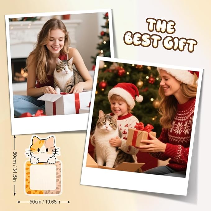 Cat Scratcher Wall Mounted Scratch Pad, 31x19 inch New Wall Mounted Self-Adhesive Cat Scratching Board, Wall Scratchers for Indoor Cats, with Adhesive Backing for Wall/Door/Sofa/Glass/Bed (G)
