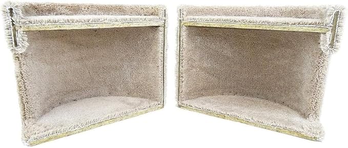 Maykoosh Natural Beauty Multiple Perch Cat Tree, Cat Tree with Scratch Post for All Cat Breeds, Indoor Cat Gym with Perches, Sturdy Wood Construction with Carpet Upholstery Brown/Square