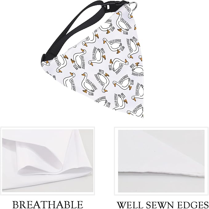 JXGZSO 1 Piece Silly Goose Triangle Dog Bandana Meme Goose Duck Merchandise (Silly Goose DB)