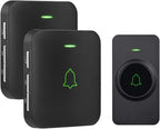 AVANTEK Wireless Door Bell, CB-12 Mini Waterproof Doorbell Chime Operating at 1000 Feet with 52 Melodies, 5 Volume Levels & LED Flash
