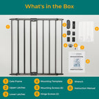 MyPet Windsor Walk Thru Pet Gate: 28.68" - 47.85" Wide Dog Gate. Hardware Mount, Dog Gates for The House, Cat Gate for Doorway. 31" Tall, Matte Bronze
