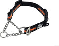 Martingale Dog Collar, Trainer Approved Limited Slip Collar with Heavy Duty Buckle, Training Adjustable Walking Training Dog Collars with Quick Release Buckle (Orange, M)