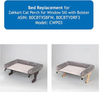 Bed Replacement for Zakkart Cat Perch for Window Sill with Bolster, NOT Compatible with Other Brand - Gray
