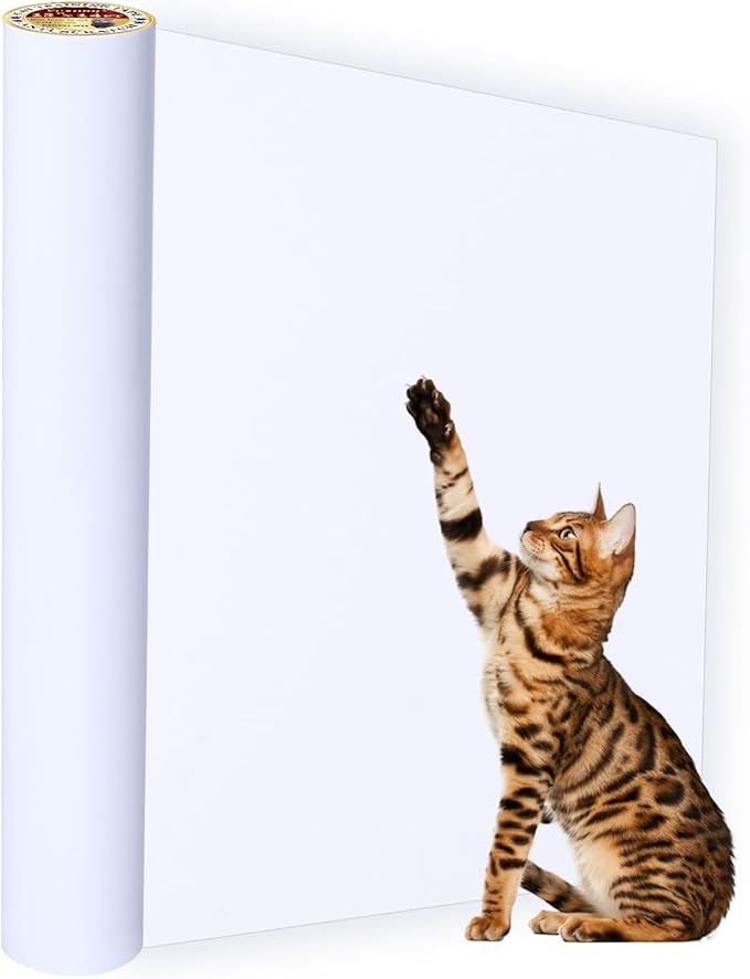 Anti Cat Scratch Furniture Protector, Transparent Self-Adhesive Couch Furniture Protectors from Cats Scratching Claws, Cat Scratch Couch Protector (13" x 168")