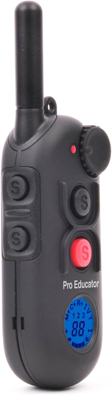 Educator PE-900 Pro E Collar for Dog Training with Remote - 1/2 Mile Range, Waterproof, 100 Stimulation Levels, Tone or Vibration Mode, Night Light Tracking for Small, Medium & Large Dogs