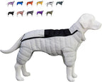 Dog Warm Jacket, 4 Legs Covered, Waterproof Windproof Reflective, Adjustable Outdoor Dog Snow Jacket - Off White XL