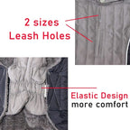 Fleece Dog Hoodie for Large Dogs Super Warm Doggie Jacket for Cold Winter Dog Coats,Grey XL