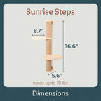 Cat Climbing Wall System – Modern Floating Shelves & Perches for Cats - Sunrise Steps | Ascentials by FurHaven