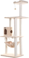 Maykoosh Cat Tree Multi-Level ClimberPlatforms, Ramps & Scratching Posts34 x 20" x 70"Beige