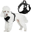 BARKBAY Dog Harness No Pull with ID Tag Pocket - Heavy Duty, Reflective, Easy Control for Small Dogs(Black,S)