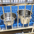 Stainless Steel Dog Bowls, 2 Pack No Spill Dog Crate Water and Food Bowls for Kennel Cage, Kennel Water Bowl Hanging Feeder Dish for Dogs Pets, 40oz & 60oz