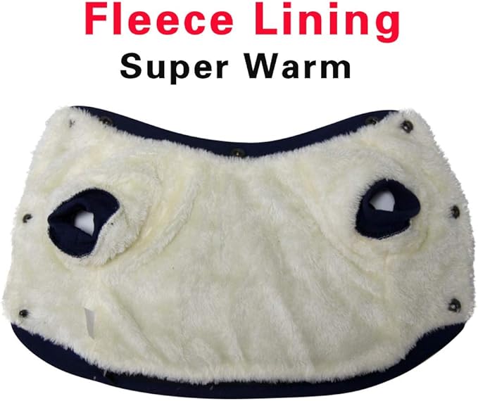 Fleece Lined Dog Coat with Detachable Hood and Detachable Hind Legs,Warm Puppy Jacket in Winter(Blue XL)