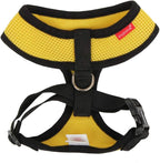 Puppia Soft Dog Harness No Choke Over-The-Head Triple Layered Breathable Mesh Adjustable Chest Belt and Quick-Release Buckle, Yellow, Small