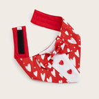 Valentine Dog Tuxedo Bandana with Bow Tie, Adjustable Tuxedo Style Heart Pattern Pet Costume for Dogs, XS to XL