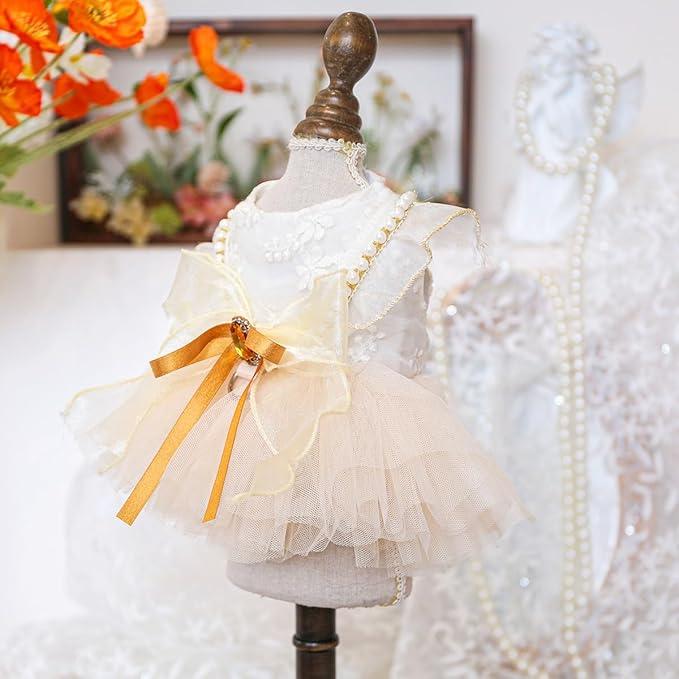 Fashion Sweet Puppy Dog Blingbling Princess Skirt Pet Dog Lace Cake Camisole Tutu Dress K-Blue XL