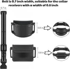 Dog Training Collar Replacement and Shock Collar Strap - 3/4 Inch Wide Adjustable Nylon Band with Reflective Replacement Strap for E Collar and Bark Collar (Black)