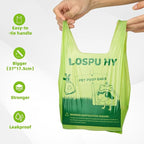 Poop Bags for Dogs, 200 Count Dog Poop Bags with Handles, Extra Thick Strong Leak Proof Doggie Waste Bag for Waste Refuse Cleanup, Outdoor Puppy Walking and Cats Litter