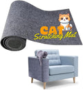 SAVUK Cat Scratching Mat for Couch Furniture Protective Cover Anti-Fall Climbing Claw Corner Wall Mat Self-Adhesive Cuttable Easy to Clean Replacement Carpet Rug (Dark Gray, 15.8" x 78.7")