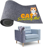 SAVUK Cat Scratching Mat for Couch Furniture Protective Cover Anti-Fall Climbing Claw Corner Wall Mat Self-Adhesive Cuttable Easy to Clean Replacement Carpet Rug (Dark Gray, 15.8" x 78.7")