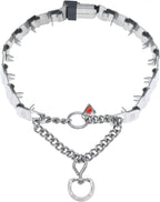 Herm Sprenger NeckTech Sport Stainless Steel Dog Training Prong Collar with ClicLock Buckle and Assembly Chain No-Pull Collar with Swivel D-Ring Made in Germany (25in (Neck Size up to 22in))