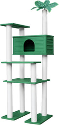 70 Inches Tall Outdoor Weatherproof Cat Tree Tower, Multi-Level, Large Cat Condo with PVC Board and Cat Scratching Posts, for Outside and Indoor