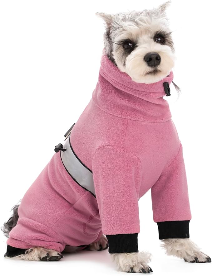 Polar Fleece Coats for Small Dogs, Four-Legged Warm Pajamas Bodysuit, Winter Jacket Sweater Vest for Small Medium Dogs