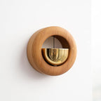 Magnetic Shopkeepers Bell for Door Opening,Golden Silk Wood Door Chimes When Door Opens,Doorbell Chime,Office Ornaments Decoration for Entrance, Fridge Sticker and Barn Door Housewarming Gift