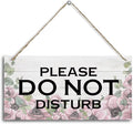 Please Do Not Disturb Wood Door Sign - Hanging Printed Wooden Plaque Decor for Home, Offices, Clinics, Law Firms, Hotels - During Therapy, Spa Treatment, Counseling Sessions - 12x6 in