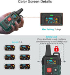 Citronella Dog Training Collar with Remote & 1* Spray Refill, 4 Modes Beep/Vibration/Spray/Spray Enhancement, Humane Safe Dog Bark Collar, Waterproof Spray Collar, Range 300M 【Only Work with Remote】