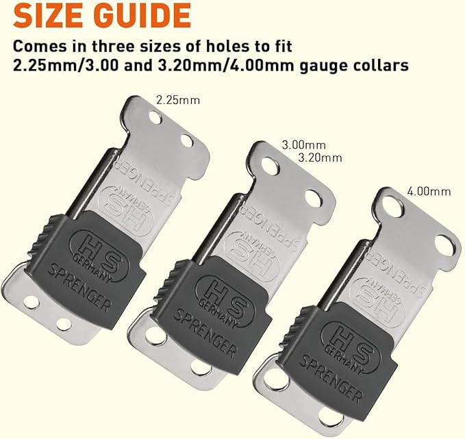 Herm Sprenger ClicLock Fastener Stainless Steel Buckle for Prong Dog Training Collar & Quick Release with Easy Buckle for Small Medium Large Dogs (2.25mm)