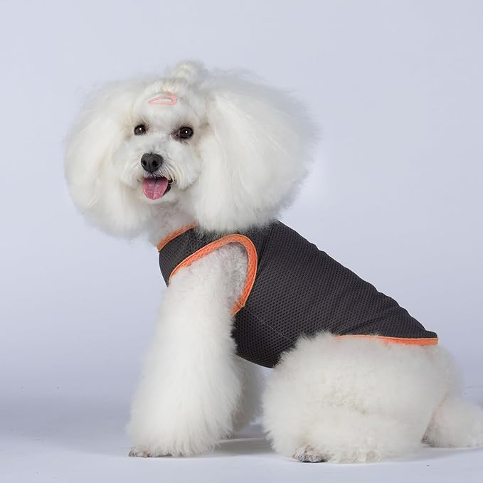 2 Pack Cooling Shirts for Dogs, Lightweight Mesh Breathable Dog Shirt for Medium Dogs Boy, Sun-Protection Sleeveless Shirts for Dog&Cat Puppy Vest Pet Apparel P23ST00605XXL