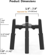 CZPET Dog Bowl Stand with Mat with Adjustable Height and Width, Raied Elevated Water & Food Feeder for Medium & Large Dogs, Stable and Anti-Slip