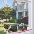 Cat Window Perch Suction Cups Cat Window Hammock Space Saving Window Seat for Cats Inside (Pink)