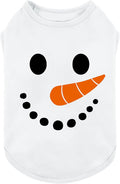 Fitwarm Snowman Dog Christmas Outfit, Holiday Dog Clothes for Small Dogs Boy Girl, Cute Pet Shirt, Black, White, Orange, Large