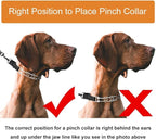 CBBPET Dog Prong Collar, Adjustable Dog Training Collar with Quick Release Buckle for Small Medium Large Dogs