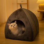 Cat House - Cat Bed for Indoor Cats Cute Triangle Cat's Nest Soft and Comfortable Cat's Nest with Antiskid Bottom for Cats Small Dogs Indoor and Outdoor