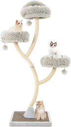 Tangkula Tall Cat Tree, 70 Inch Multi-Level Large Cat Tower with 3 Warm Perches, 3 Jingling Balls, Sisal Scratching Posts & Board, Modern Cat Tree for Indoor Cats Large Adult