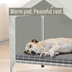Elevated Dog House with Soft Cushion Insert - Comfortable Pet Home with Elevated Design, Sturdy Dog Shelter for Indoor/Outdoor Use,Perfect for Pets (Medium)