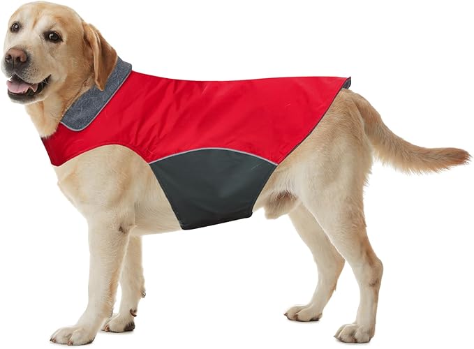 Winter Dog Coat 100% Waterproof Thicken Pet Jacket for Large Bread Dog(Red,XL)
