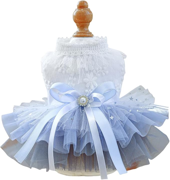 Furbabycare® Elegant Sweet Fashion Puppy Dog Blingbling Princess Skirt Pet Dog Lace Cake Camisole Tutu Dress K-1-andromeda X-Small