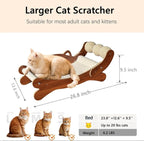 Cat Scratch Pad with Replacement Scratching Felt, Large Cat Scratcher Bed Hammock Lounge for Scratching Pad, Protects Furniture,Kittens Gifts(Caramel)