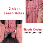 Fleece Dog Hoodie for Large Dogs Super Warm Doggie Jacket for Cold Winter Dog Coats,Pink XL