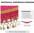 2 Pack Dog Belly Dancer Skirt, Bling Belly Dance Hip Scarf for Corgis Dog Waist Wrap with Sequins Adjustable Puppy Pet Dancing Dress Costumes for Halloween Parties Celebration Performance