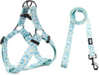 QQPETS Dog Harness Leash Set Adjustable Heavy Duty No Pull Halter Harnesses for Small Medium Large Breed Dogs Back Clip Anti-Twist Perfect for Walking