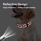 Christmas Reflective Martingale Collar for Dogs with Quick Release Buckle Holiday Dog Collars (Red Snowman, Medium)