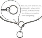 Heavy Duty Dog Choke Collar Slip Dog P Chain Snake Collar Plating Anti-Rust Dog Training Collars for Small Large Dogs Black/Gold/Silver/Rose Gold 15.5in-29.5in (27.5in, Black)